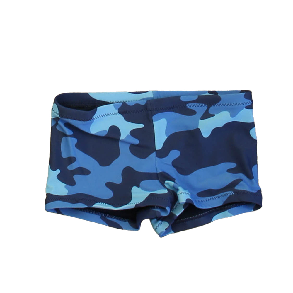 Primary.com Boys Blue Camo 1-piece Swimsuit size: 2-3T